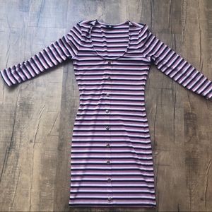 Macy’s Striped Bodycon Mini Dress Size Small